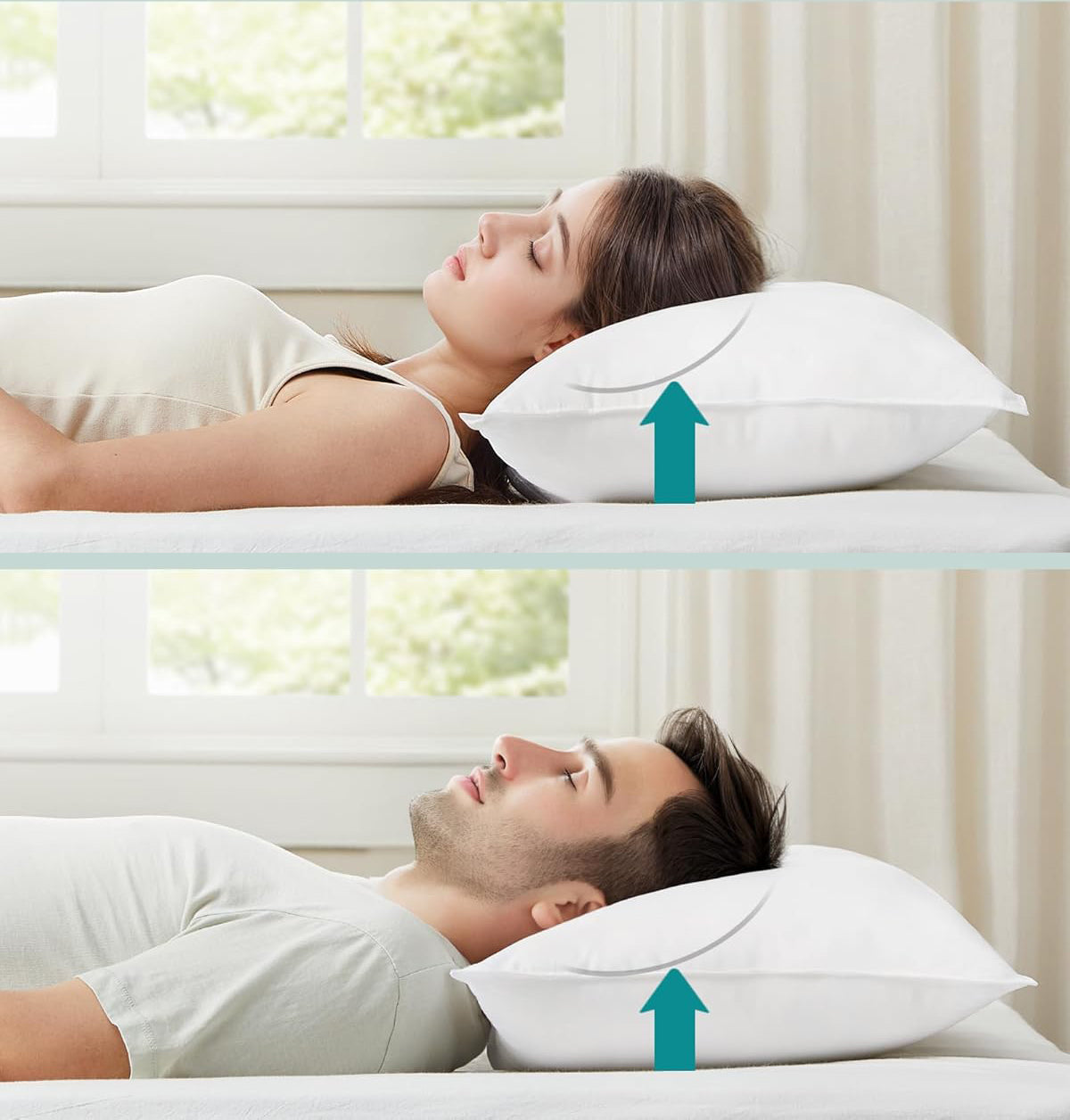 SONGMICS Perna cu suprafata moale, 80x80 cm, umplutura 1500 g, alb