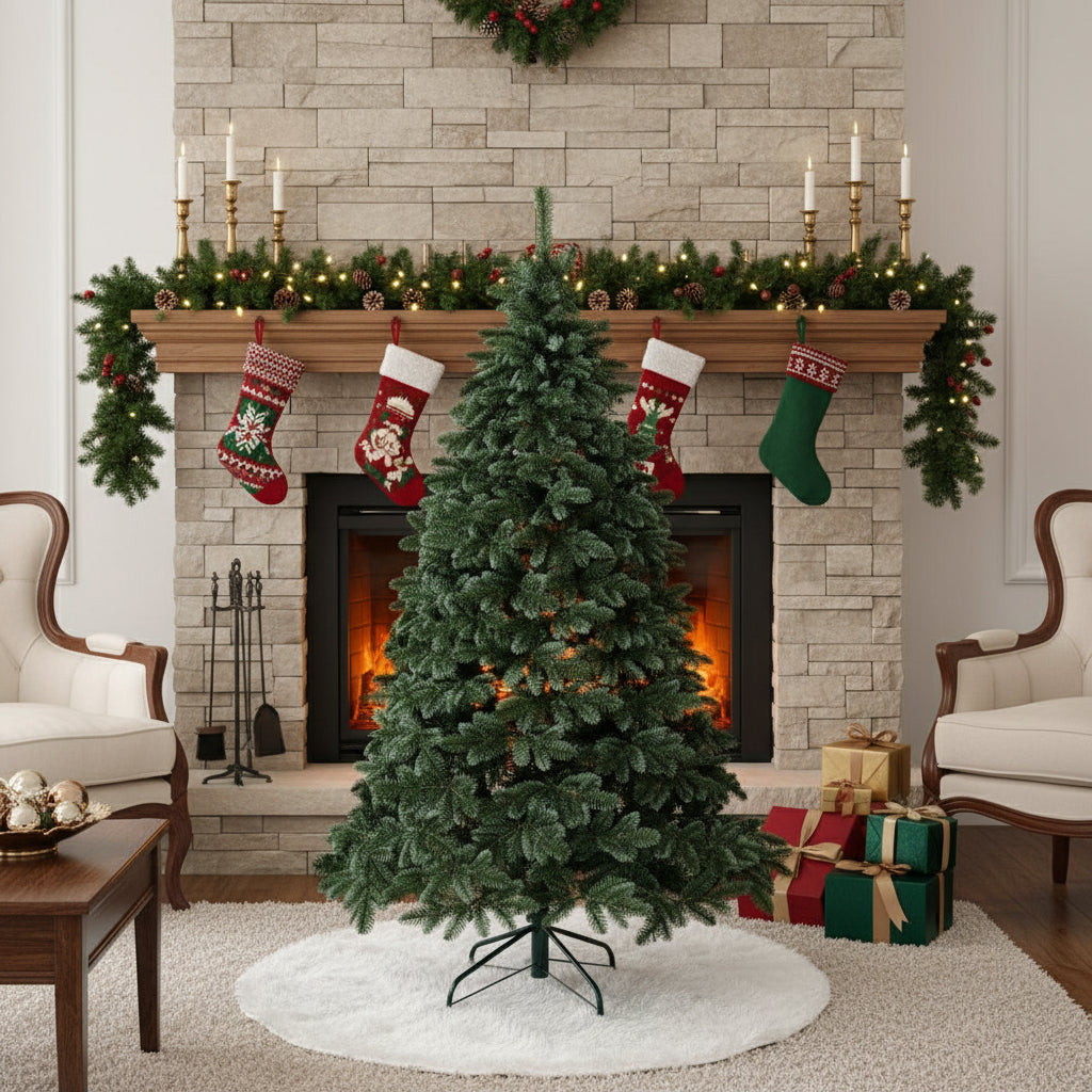 Brad artificial Christmas Deluxe by , Canada argintiu, 3D,180cm