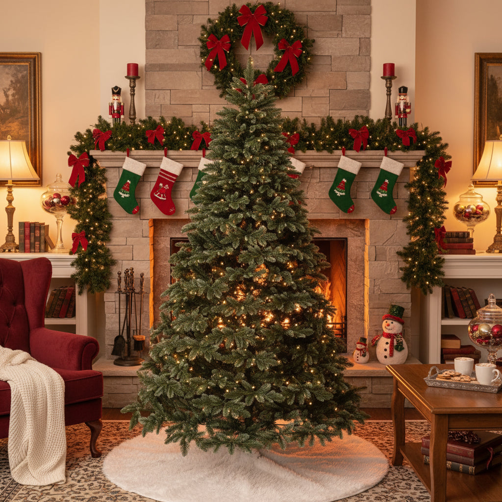 Brad artificial Christmas Deluxe by , Canada argintiu, 3D, 250cm