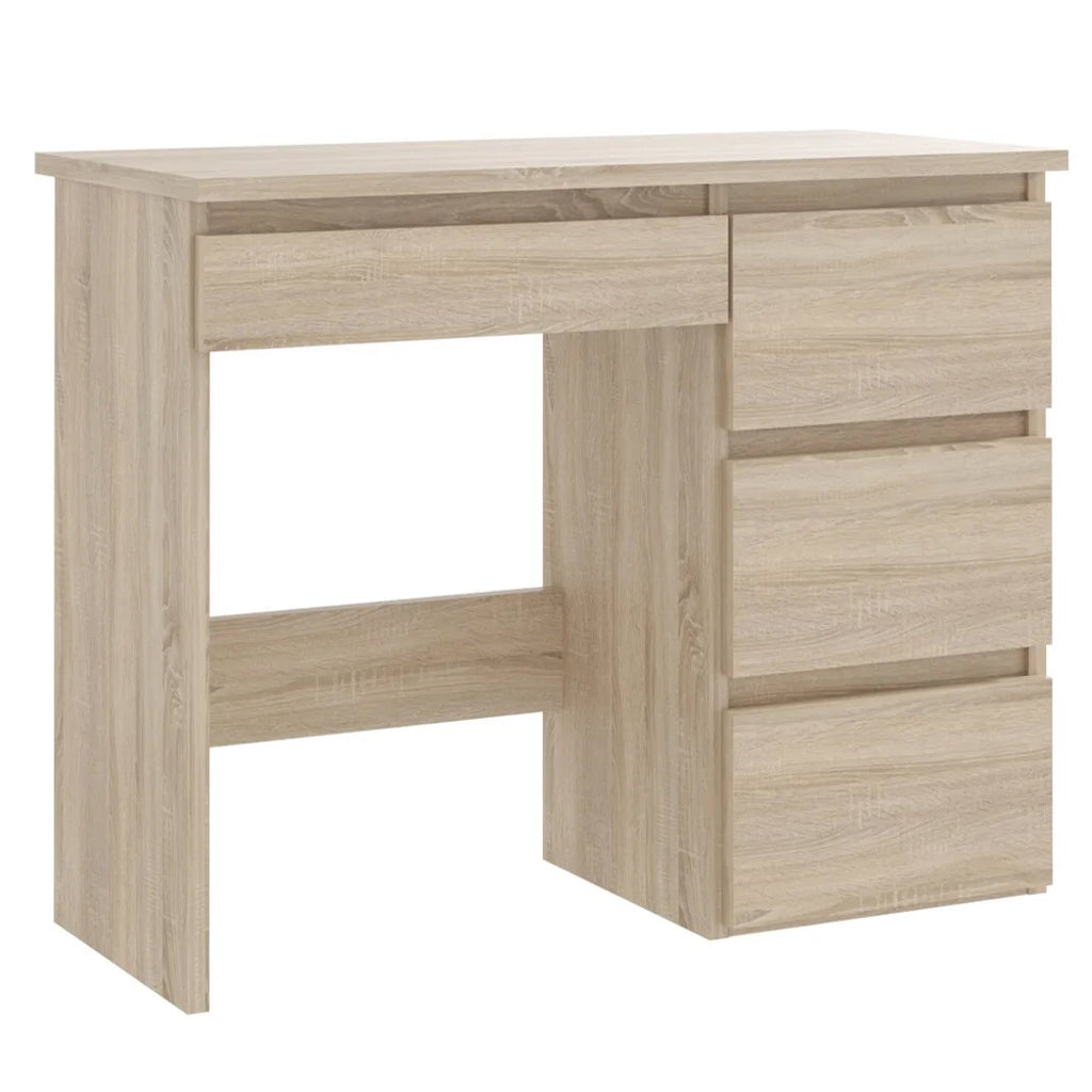 Birou calculator Beta 3 cu 4 sertare, 94x43x75 cm, finisaj sonoma