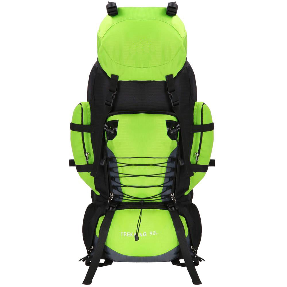 Rucsac tactic militar pentru drumetie, cu husa de ploaie, 90 litri, 25 kg, 85x38x26 cm, verde negru