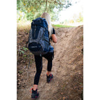 Rucsac tactic militar pentru drumetie, cu husa de ploaie, 60 litri, 25 kg, 70x40x24 cm, gri albastru