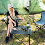 Cort camping, impemeabil, 2 camere + hol, 4 locuri, 460x200x245cm, verde