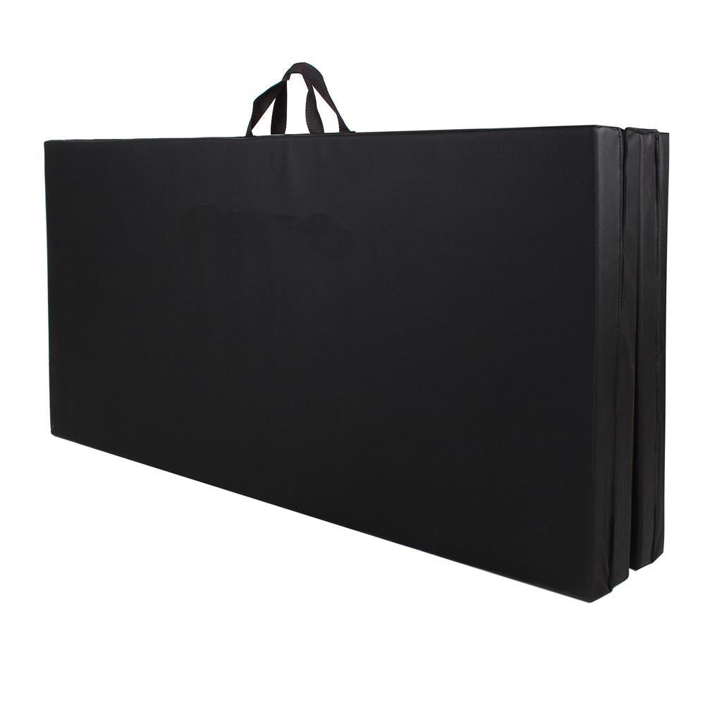 Saltea fitness groasa, dimensiune XXL, pentru antrenamente gimnastica, 240x120x5 cm, negru