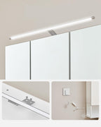 VASAGLE Dulap de baie de perete, 3 usi cu oglinda, compartiment deschis, 15x70x70cm, alb