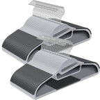 SONGMICS Set de 50 de umerase pentru haine, anti alunecare, bara de cravata si carlig pivotant, 42 cm, gri