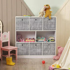 SONGMICS Set 6 cutii de depozitare, pliabile, din material textil, 30x30x30 cm, gri