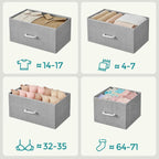 SONGMICS Comoda cu cadru metalic si 7 sertare din stofa, 29x98x85 cm , gri si alb