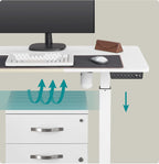 SONGMICS Birou cu reglaj electric pe inaltime, memorie cu 4 inaltimi, 60x140x(72-120)cm, alb