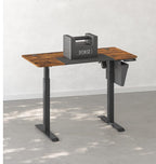 SONGMICS Birou cu reglaj electric pe inaltime, memorie cu 4 inaltimi, 60x120x(72-120)cm, maro rustic