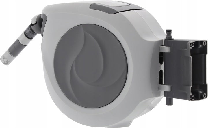 Tambur automat pentru furtun de gradina, 15m, montare pe perete, pivotant, retractabil