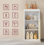 VASAGLE Dulap de baie de perete cu 3 polite, usa cu directie de deschidere reglabila, 30x40x80 cm, alb cu bej