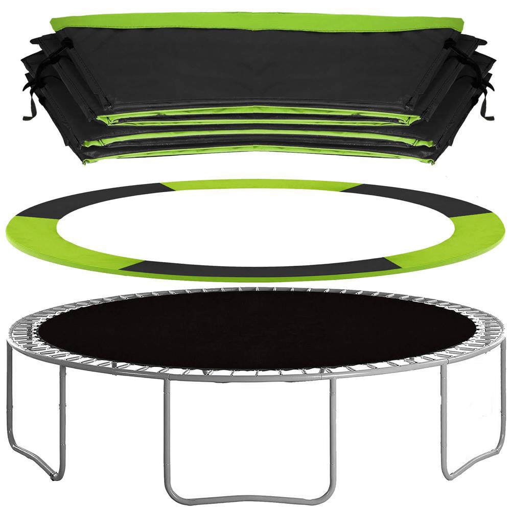 Protectie arcuri pentru trambulina cu diametrul de 305 cm, Verde si Negru