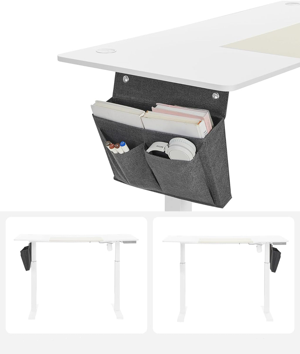 SONGMICS Birou cu reglaj electric pe inaltime, memorie cu 4 inaltimi, 60x140x(72-120)cm, alb