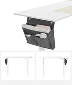 SONGMICS Birou cu reglaj electric pe inaltime, memorie cu 4 inaltimi, 60x140x(72-120)cm, alb