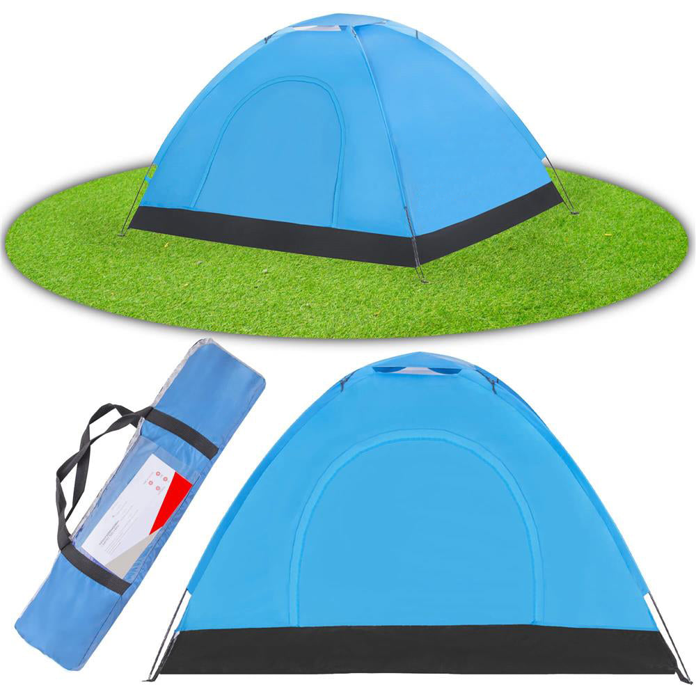 Cort plaja sau camping, impemeabil, cu protectie UV, 2 locuri, 200x150x110cm, albastru