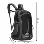 Rucsac tactic militar pentru drumetie, cu husa de ploaie, 60 litri, 25 kg, 60x43x22 cm, gri negru