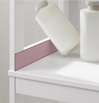 VASAGLE Dulap de baie tip coloana, din MDF, cu 2 sertare si 3 rafturi, 30x30x142 cm, alb