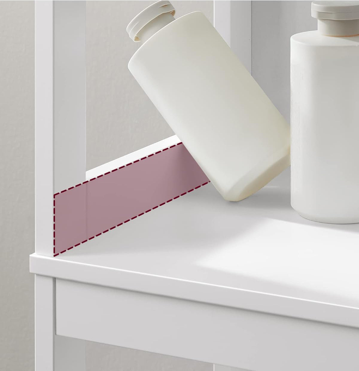 VASAGLE Dulap de baie tip coloana, din MDF, cu 2 sertare si 3 rafturi, 30x30x142 cm, alb