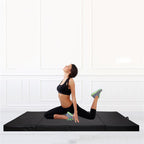 Saltea fitness groasa, dimensiune XXL, pentru antrenamente gimnastica, 240x120x5 cm, negru