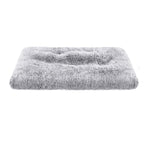 FEANDREA Pat pufos pentru caini de dimensiune mare, captuseala moale cu fir lung, lavabil la masina, 122x74 cm, gri deschis