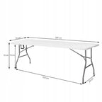 Set masa cu 2 banci pliabile tip valiza pentru gradina, camping, terase, 180x72x75cm