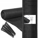 Plasa umbrire si intimitate pentru gard, 1.5m latime, 50m lungime, 140g densitate, gri