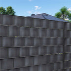 Panou de gard pentru intimitate in gradina, PVC, 35 x 0.05 m, gri antracit