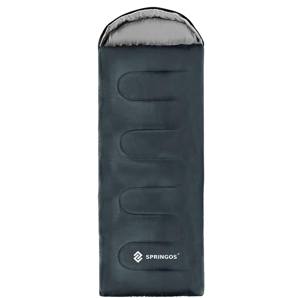 Sac de dormit tip mumie, cu geanta de transport, 210x73cm, 8-20grade, culoare gri