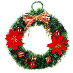 Coronita pentru Craciun, 35 cm, din brad artificial, cu decoratiuni, verde