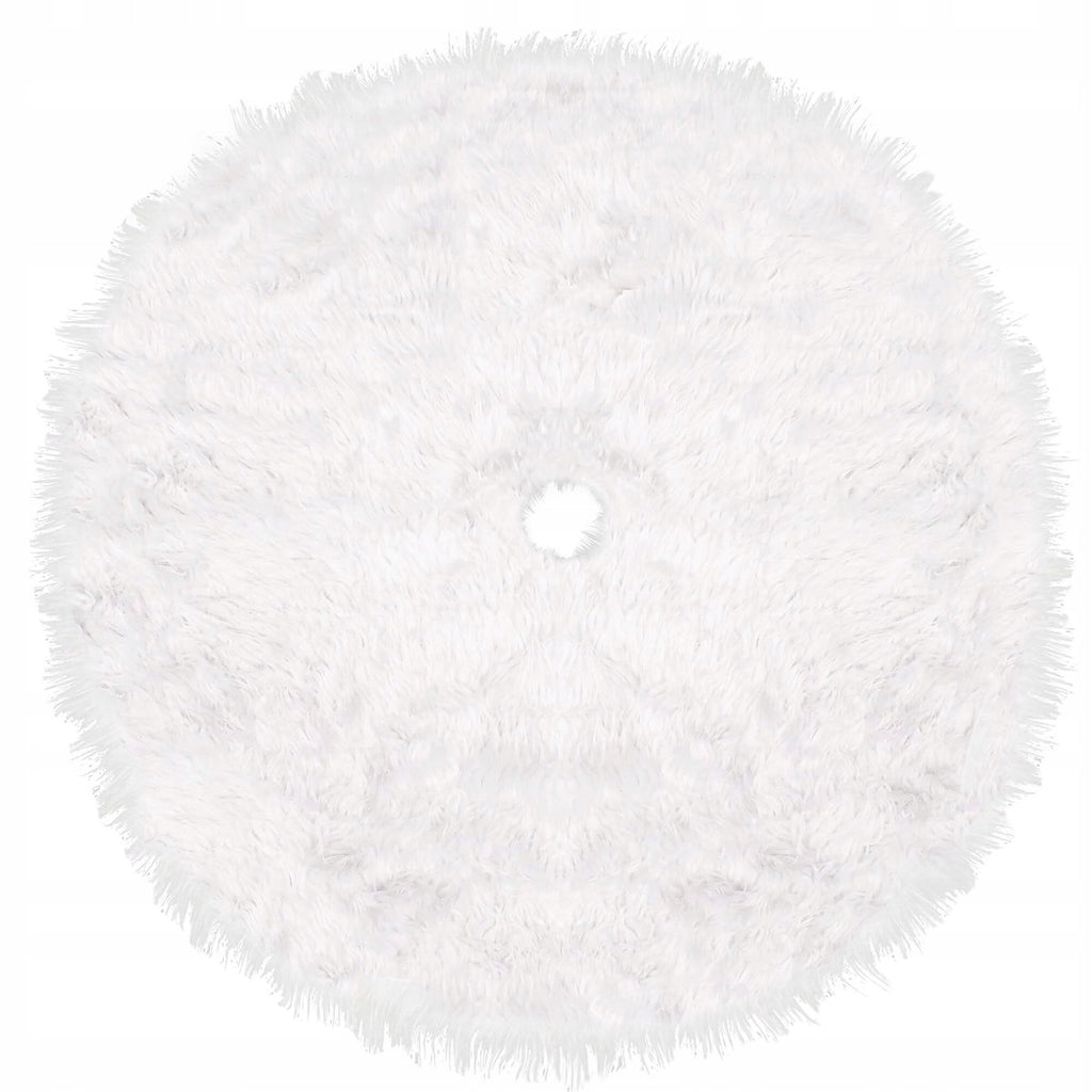 Covoras de pus sub bradul de Craciun, diametru 72 cm, imitatie blana alba