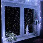 Ghirlanda luminoasa tip perdea 400 LED-uri, 3m, pentru interior/exterior, iluminare alba