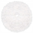 Covoras de pus sub bradul de Craciun, diametru 85 cm, imitatie blana alba