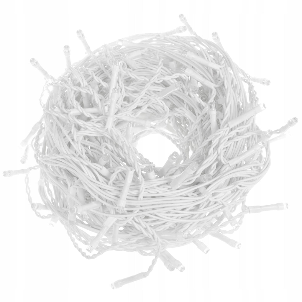 Ghirlanda luminoasa tip perdea 500 LED-uri, 20m, pentru interior/exterior, iluminare alba