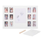 Kit amprenta mulaj manuta sau piciorus bebe si rama foto, 24x37cm, alb
