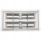 Set mobilier de camping pliabil, masa cu 2 banci, structura otel cu HDPE, 108x60cm, alb