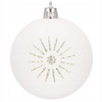 Set globuri de Craciun cu modele de sarbatori, 30 bucati, 5cm, alb auriu