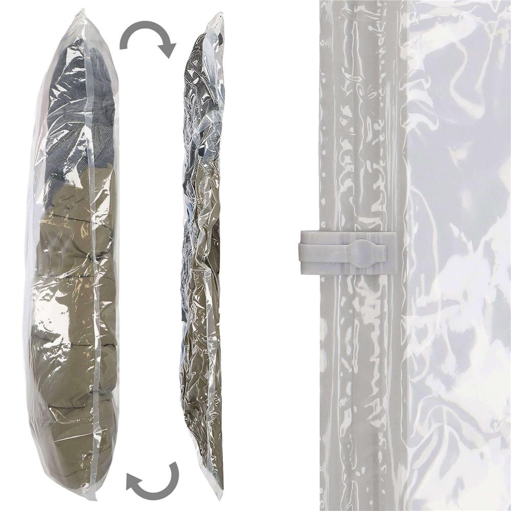 Set 12 saci de vidat haine, 4 dimensiuni diferite, transparent