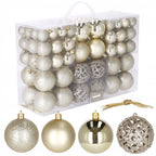 Set globuri de Craciun, 100 bucati, 3-6cm, auriu