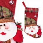 Decoratiune Craciun, soseta pentru cadouri cu Mos Craciun 42cm, rosu
