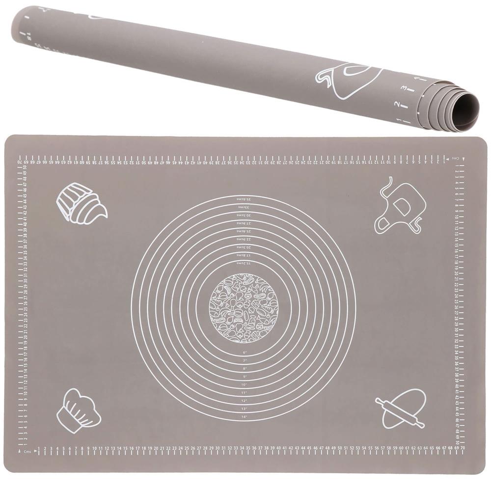 Plansa din silicon alimentar de framantat aluat, rezistenta la temperaturi ridicate, 65x45cm, gri