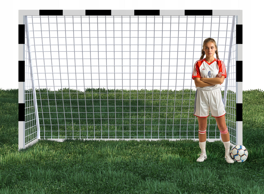 Poarta de fotbal din otel, 200x300 cm, profil 38mm, cu elemente de fixare