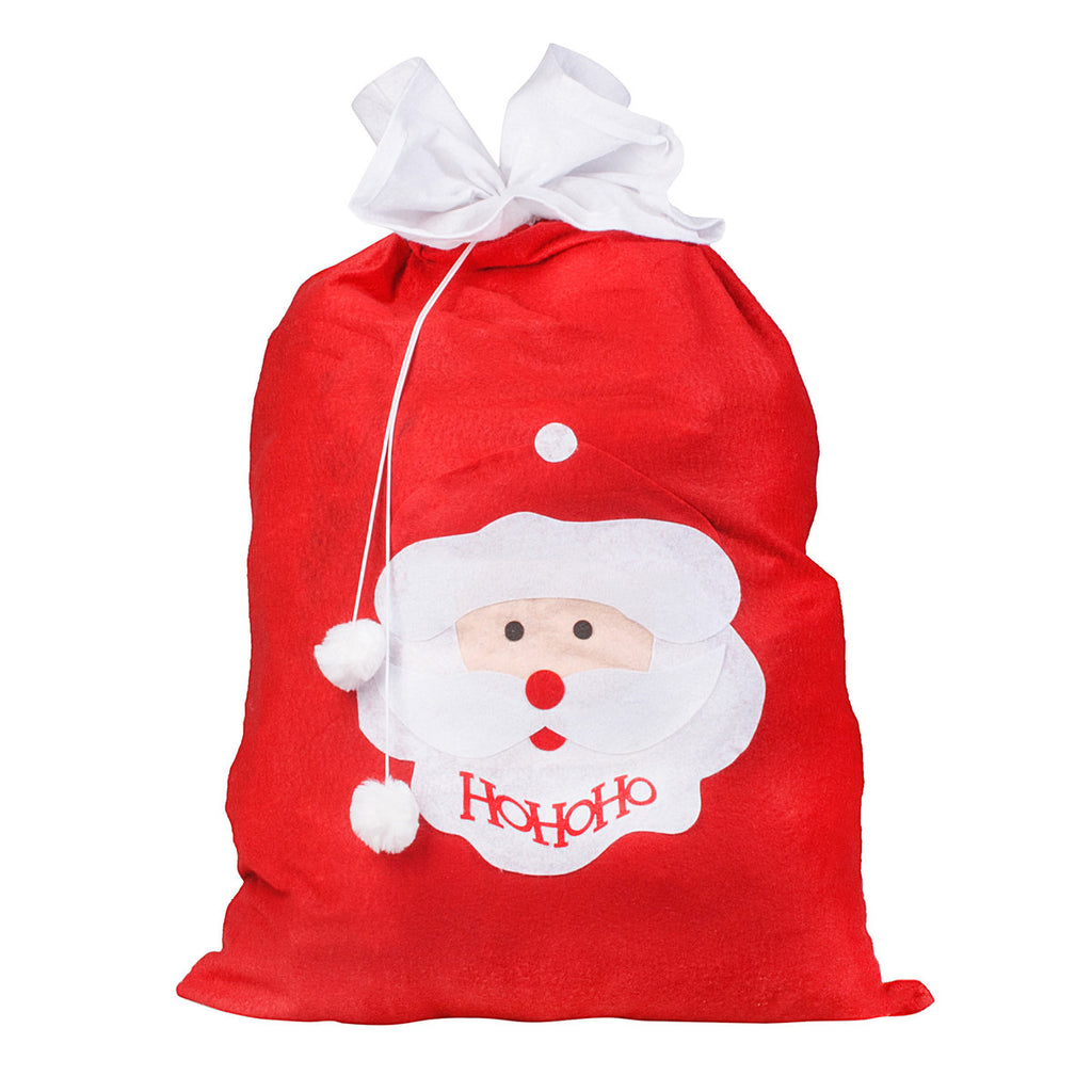 Sac de cadouri pentru Mos Craciun, 110x70cm, rosu