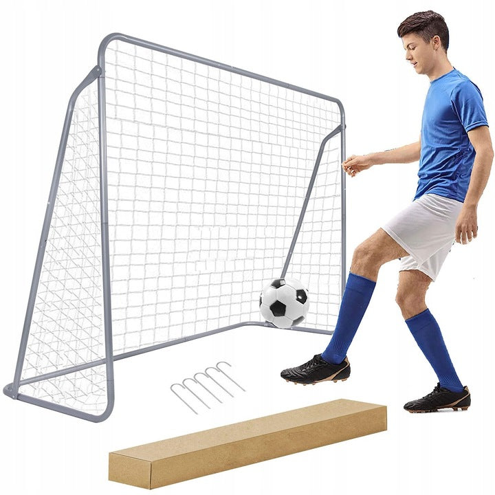 Poarta de fotbal din otel, 170x240cm, profil 32mm, cu elemente de fixare
