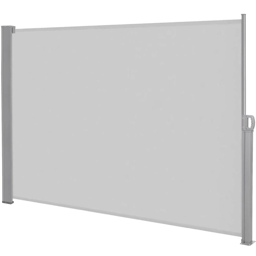 Paravan lateral pentru intimitate, extensibil, sistem fixare inclus, 160x300cm, gri deschis