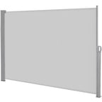 Paravan lateral pentru intimitate, extensibil, sistem fixare inclus, 160x300cm, gri deschis