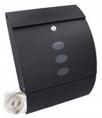 Cutie postala de exterior, pentru gard sau perete, din otel zincat, cu incuietoare, 40x12x30cm, gri argintiu