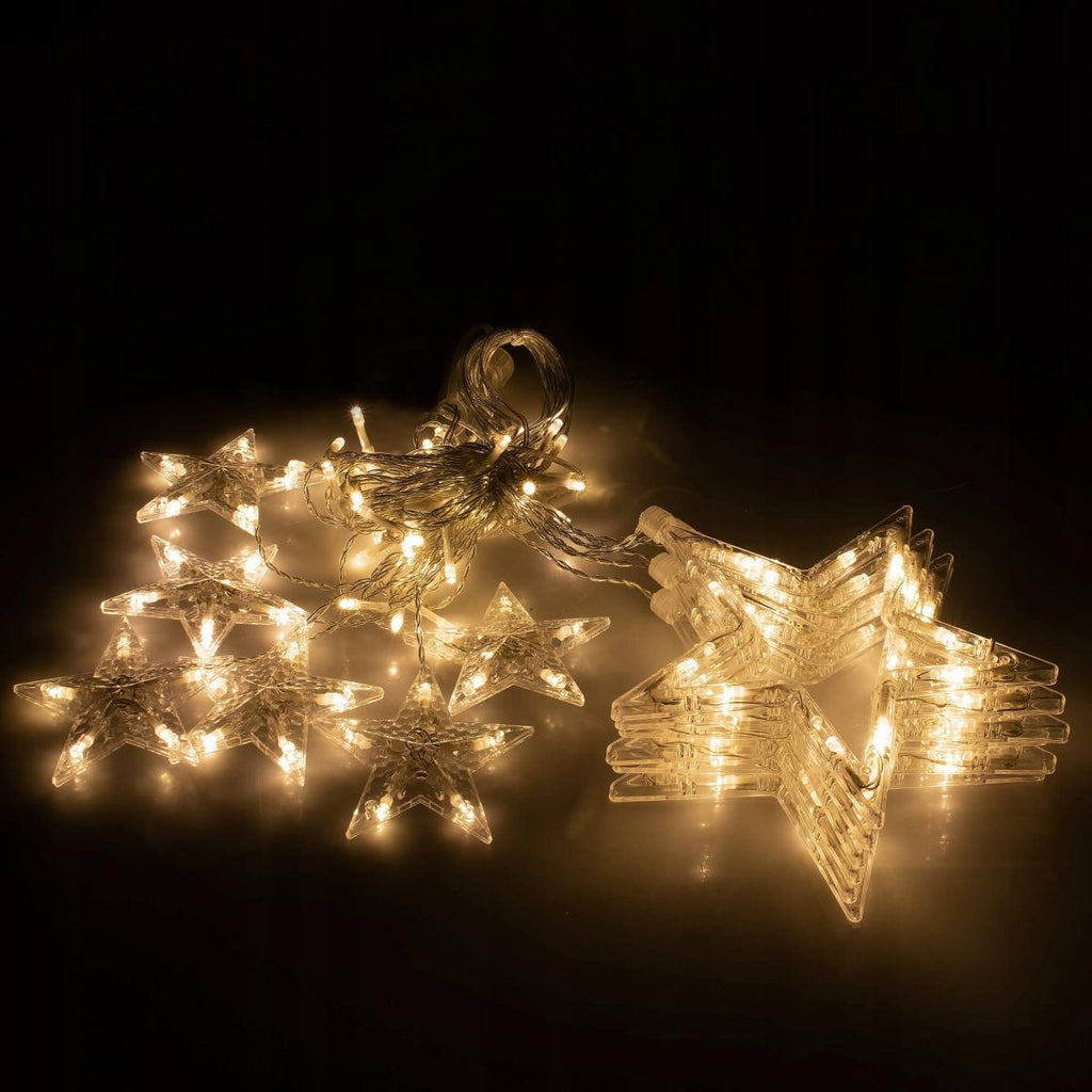 (DL) Instalatie lumina tip perdea cu 138 LED-uri, 2m, pentru interior/exterior, stelute iluminare alba