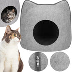 Patut pisici si caini, moale si pufos, antiderapant, perna detasabila, 38x36x36 cm, gri