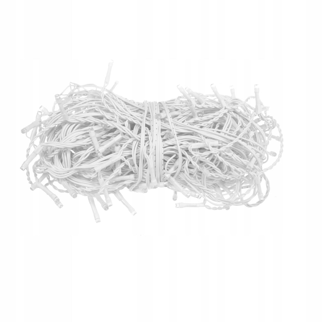 Ghirlanda luminoasa tip perdea 500 LED-uri, 20m, pentru interior/exterior, iluminare alba